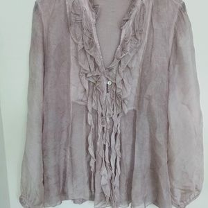 Silk Ruffle Blouse